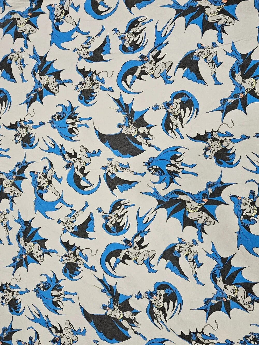 Pottery Barn Kids PBK Batman TWIN Duvet Cover Gray DC Comics Organic Cotton 2015